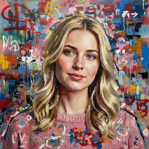 AI Pose neo expressionism background