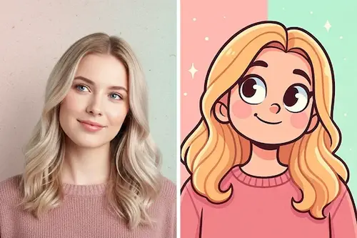 AI Pose photo to cartoon